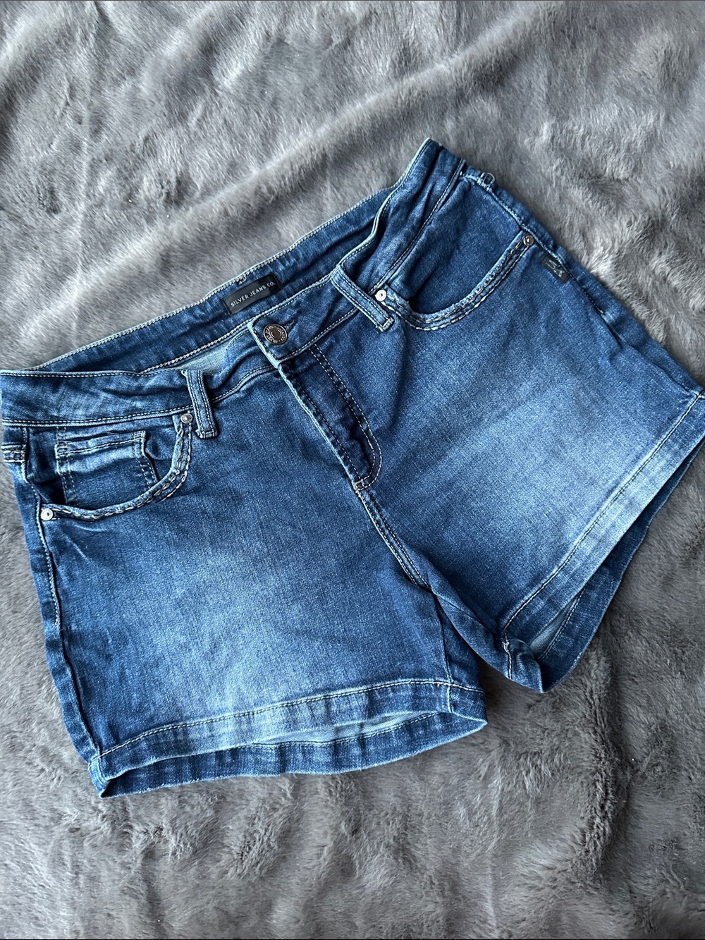 Silver Jeans Women's Dark Blue Denim Shorts